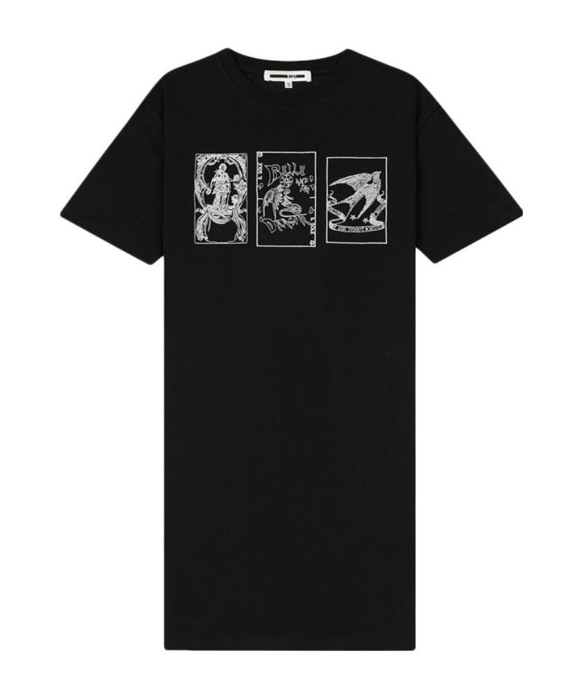 Mcq By Alexander Mcqueen Printed Dress In Black