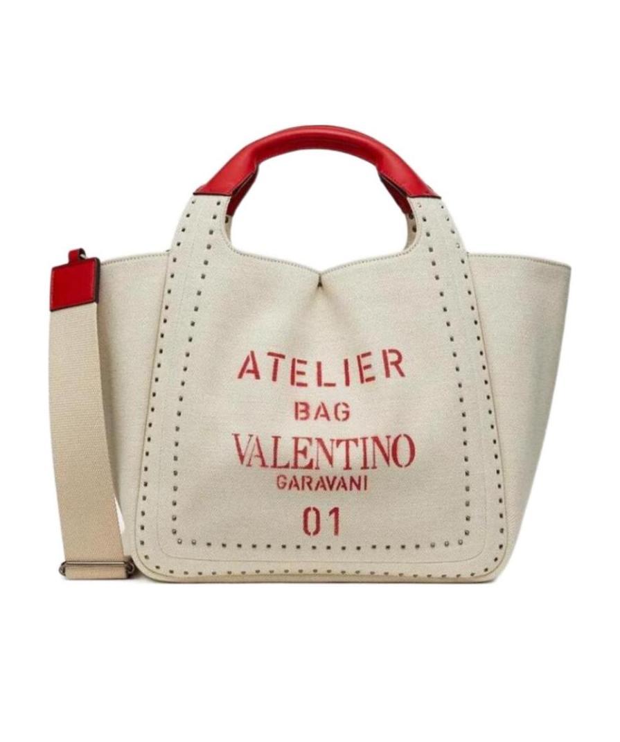 Valentino Atelier Shopping Bag In Neutral