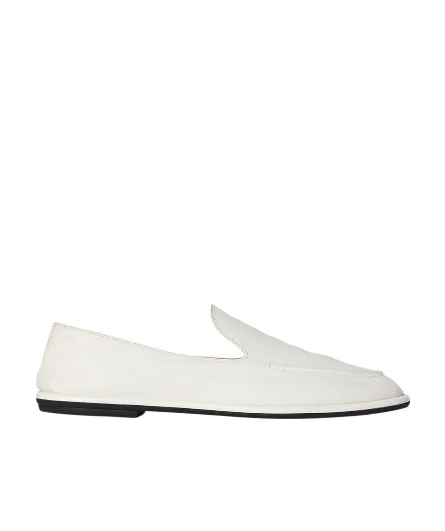 The Row Logo Loafers In White