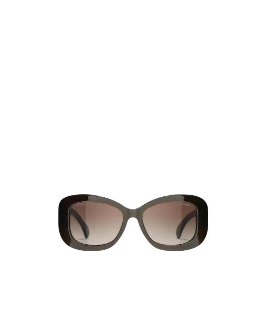 Pre-owned Chanel Logo Sunglasses In Brown