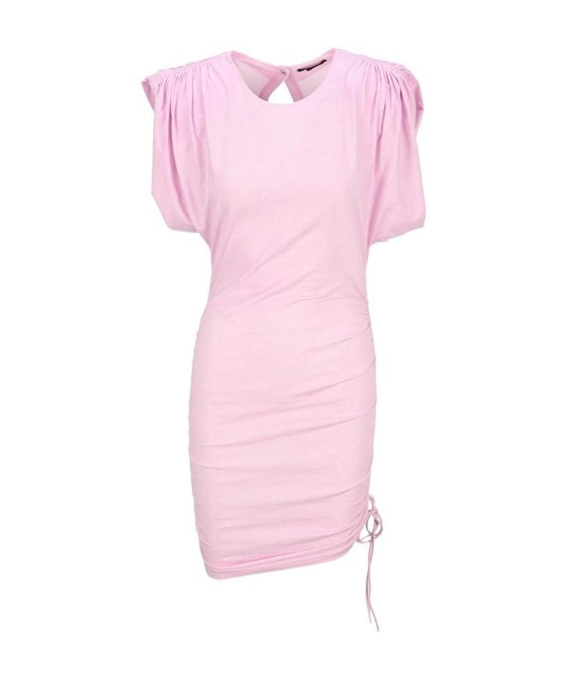 ISABEL MARANT RUCHED OPEN-BACK MINI DRESS 