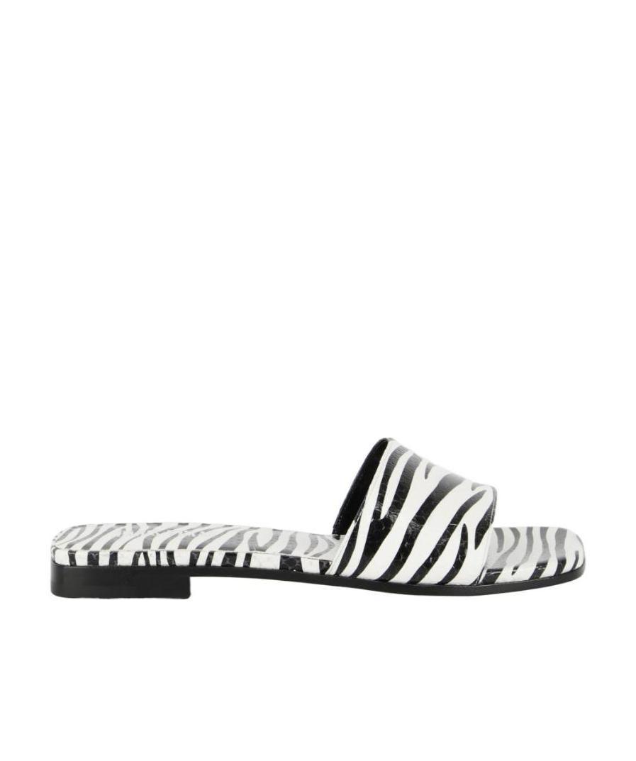 Paris Texas Rosa Zebra-print Sandals In White