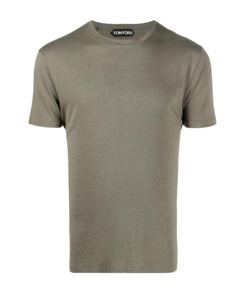 Tom Ford Round Neck T-shirt In Gray