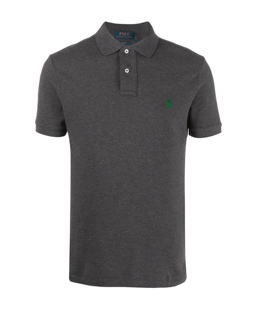 Shop Polo Ralph Lauren Logo-embroidered Cotton Polo Shirt In Black