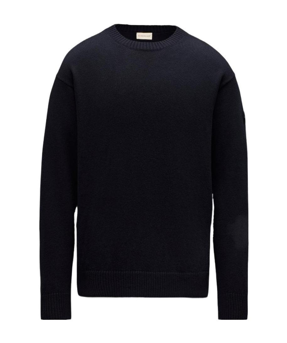 Moncler Wool And Cashmere Crewneck Sweater In Blue