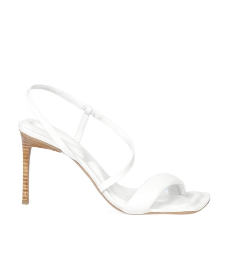 Jacquemus 95mm Slingback Stiletto Sandals In White
