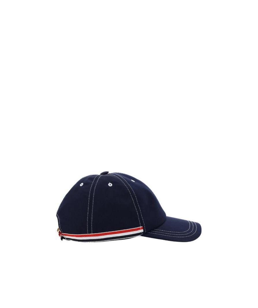 THOM BROWNE 4-BAR TAG BASEBALL CAP 