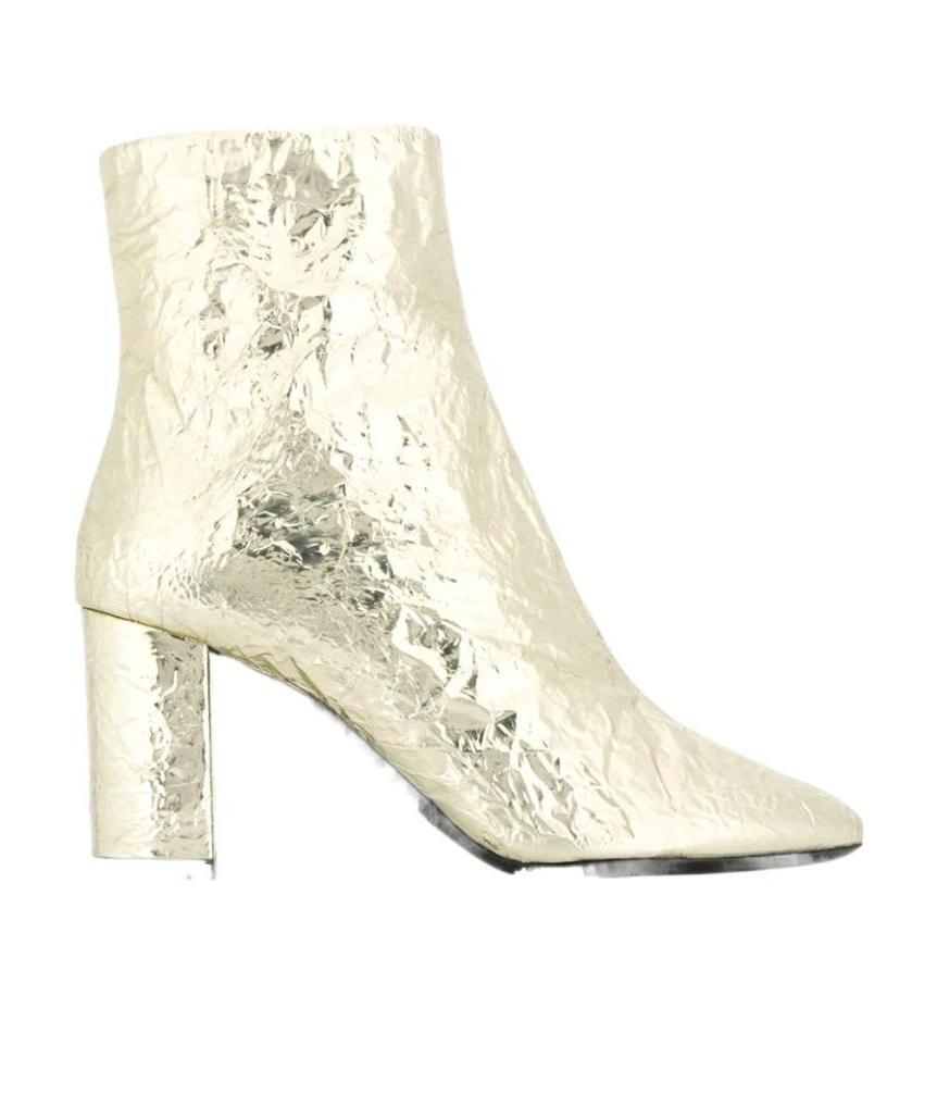 Saint Laurent Lou Ankle Boots In White