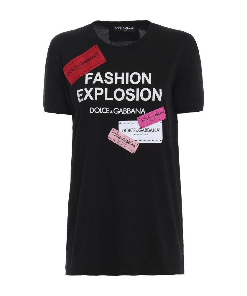 Dolce & Gabbana Fashion Explosion T-shirt In Black