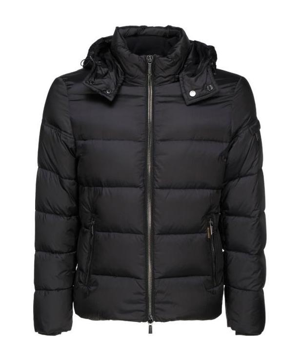Moorer Zip-up Puffer Jacket In Black