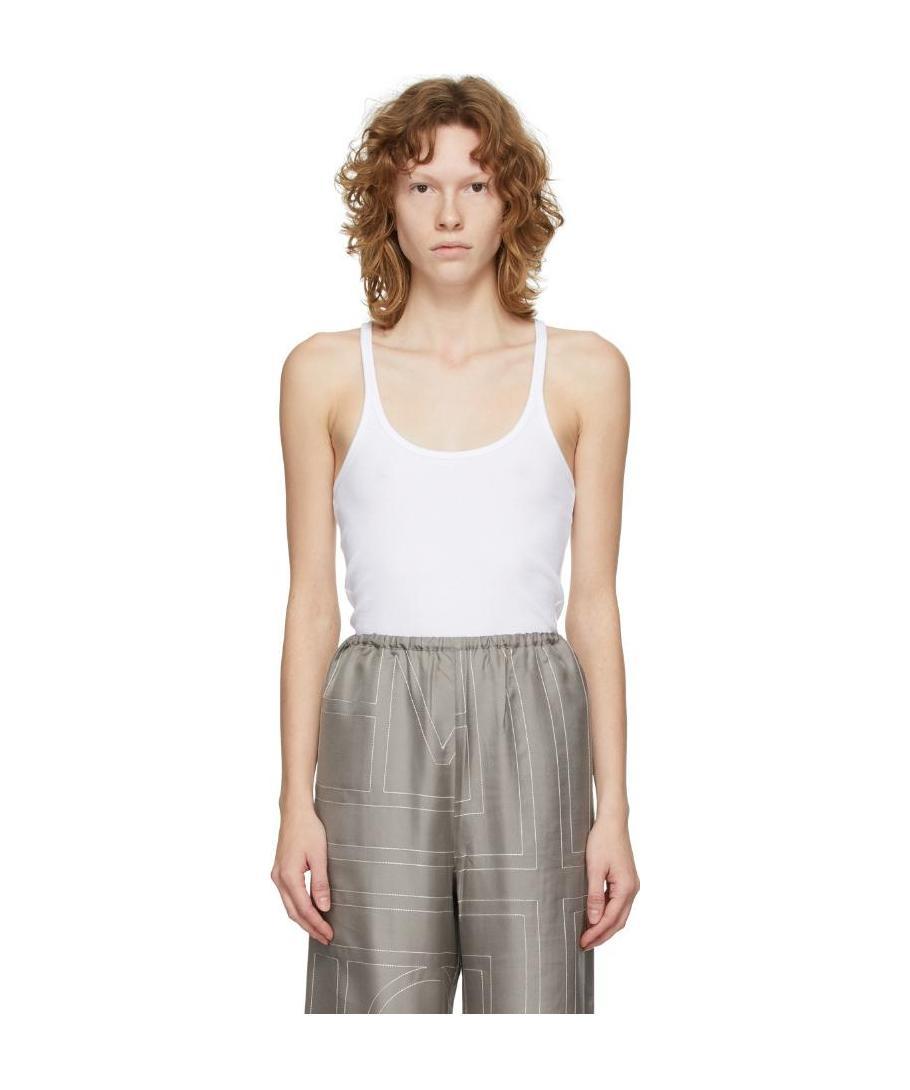 Totême Ribbed Tank Top In Gray