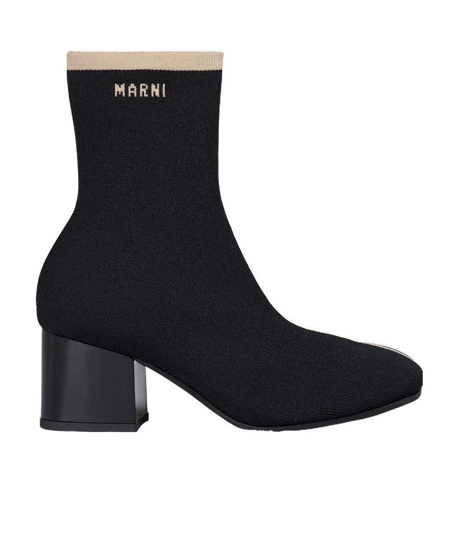 Marni Woman Ankle Boots Black Size 8 Textile Fibers In Black