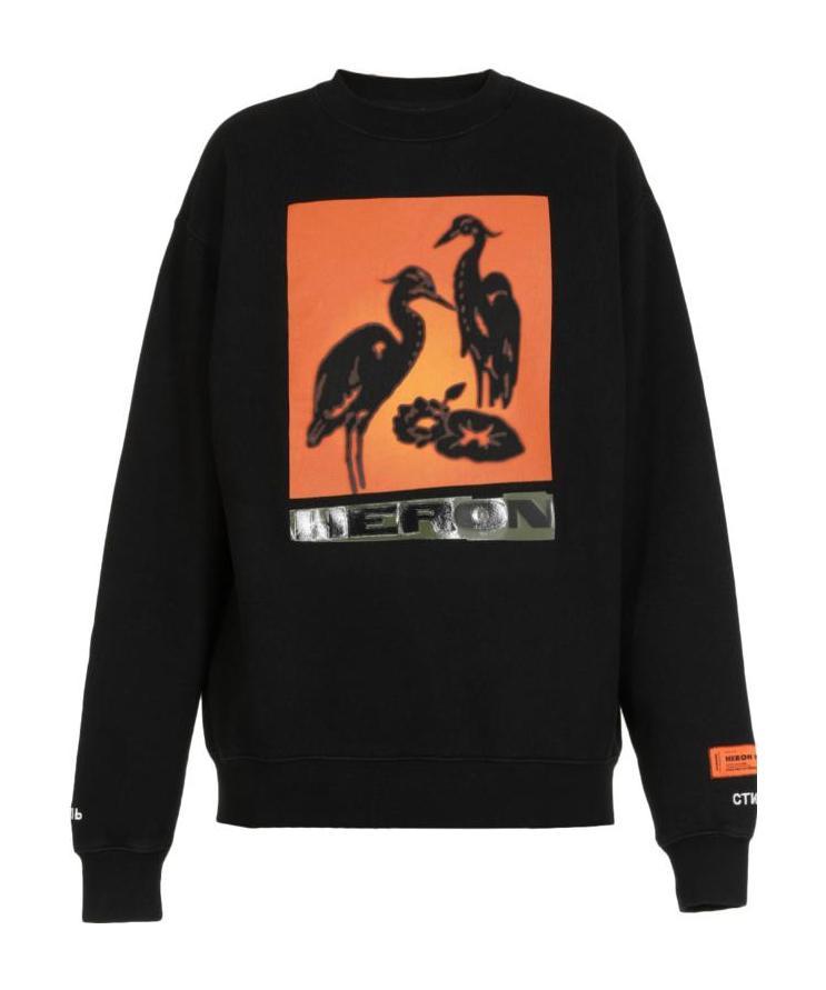 Heron Preston Heron Printed Sweater In Black