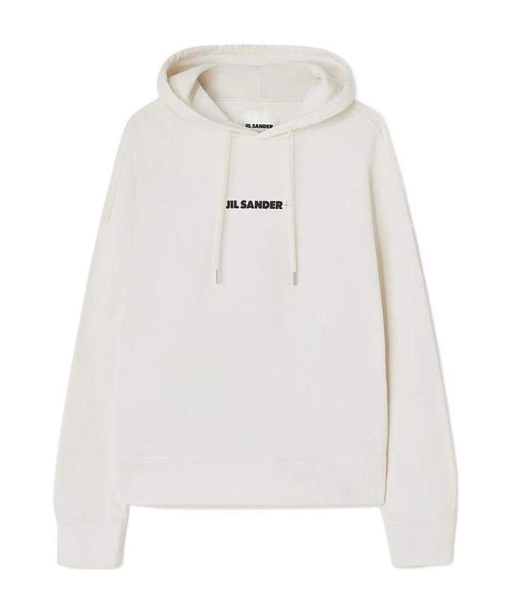 Shop Jil Sander Logo-print Hoodie In White