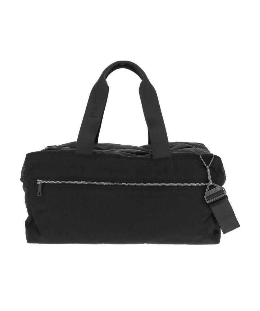 Bottega Veneta Logo Travel Bag In Black