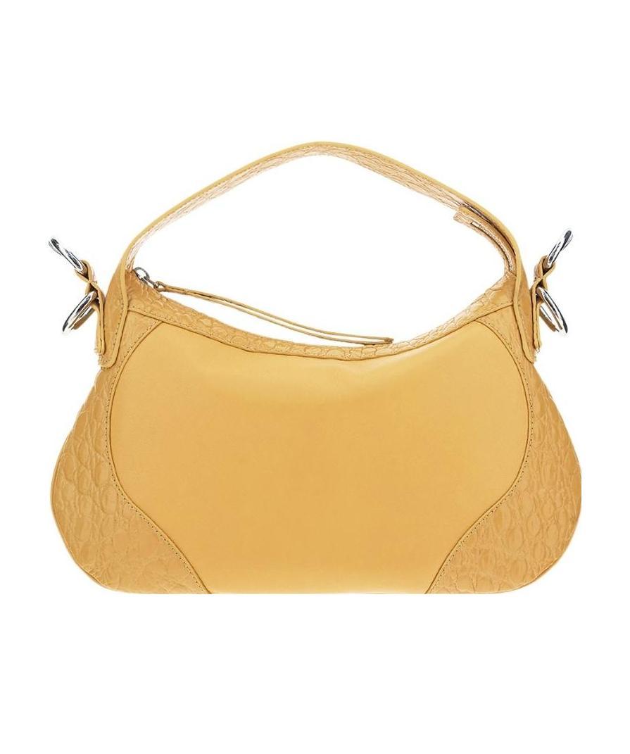 By Far Yana Croco Bag In Yellow