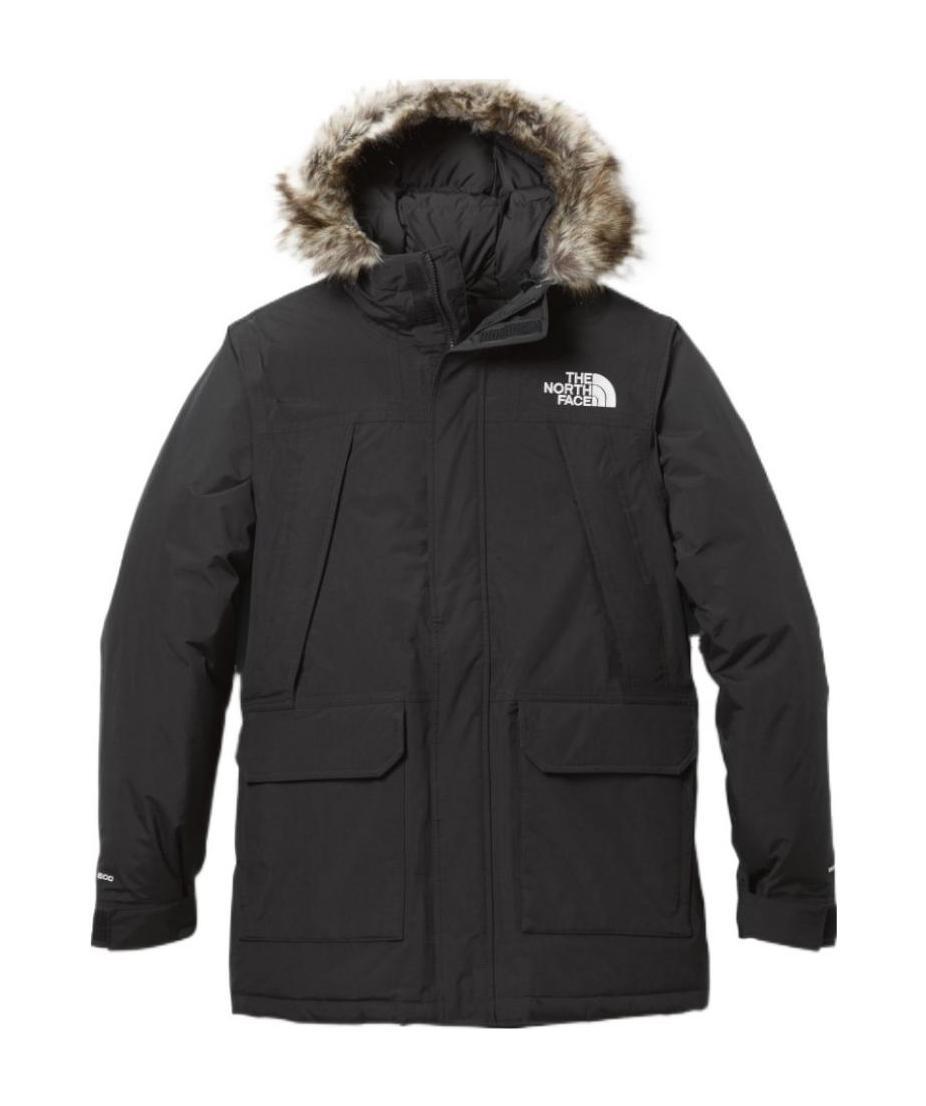 The North Face Logo Zipper Down Jacket In Black