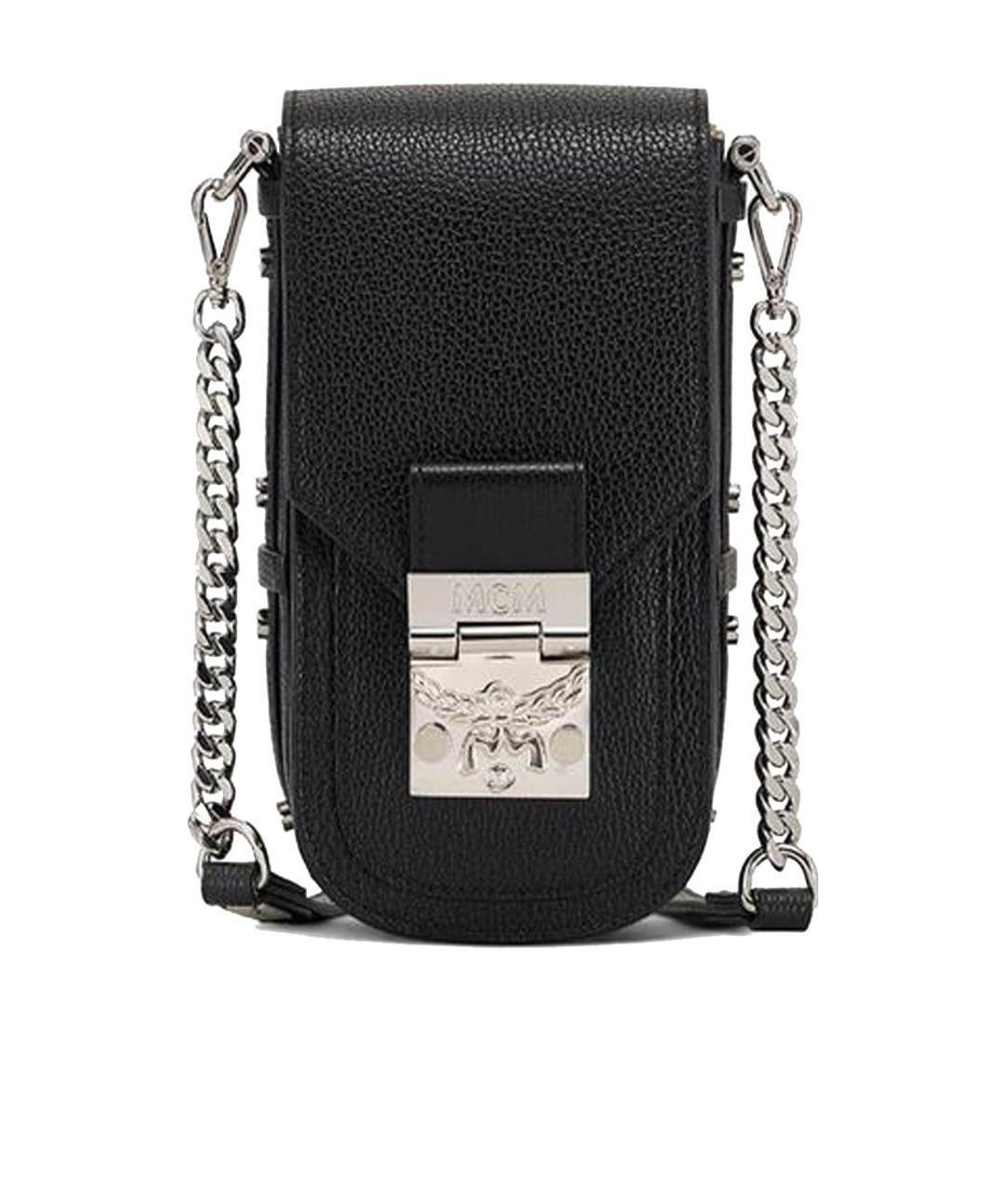 Mcm Logo Cross Body Bag In Black