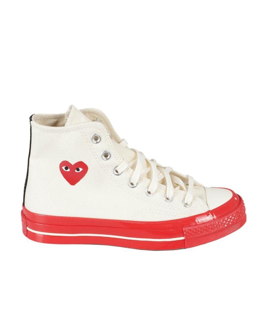 Comme Des Garçons Play Off-white Converse Edition Chuck 70 High-top Sneakers In White