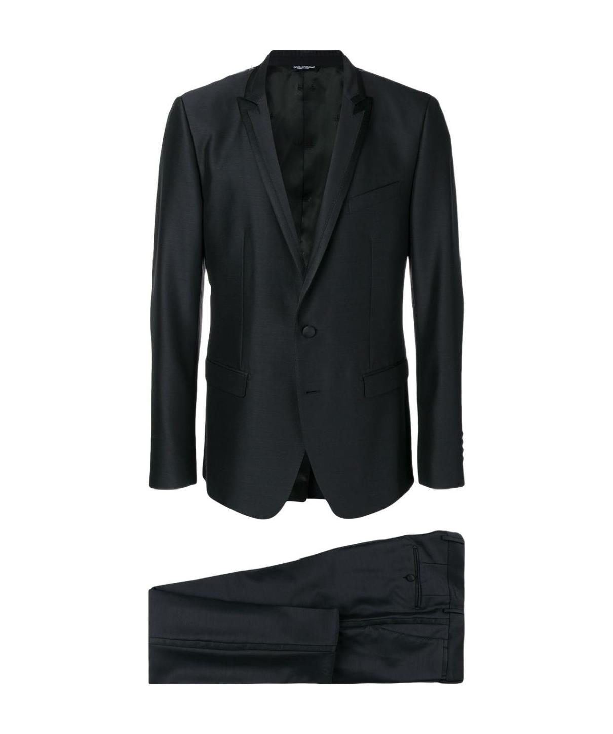 Dolce & Gabbana Wool Blend-silk Two-piece Single-breasted Suit In Black