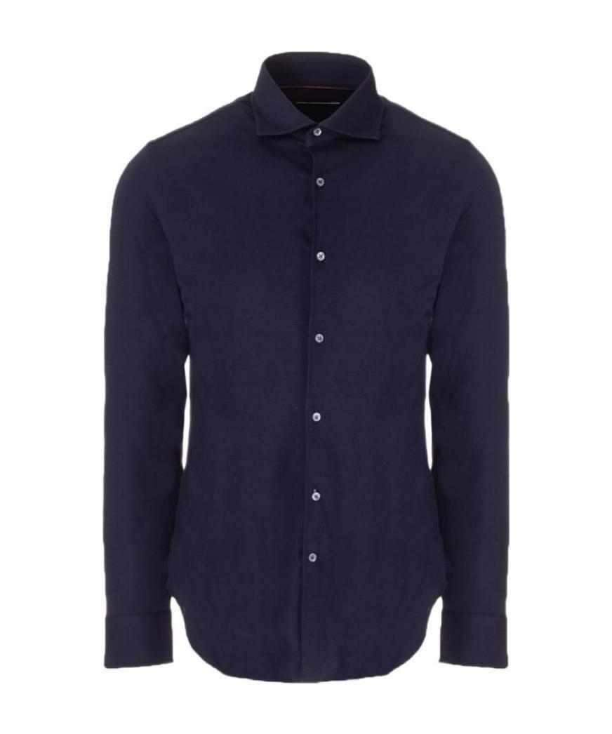 Loro Piana Spread-collar Long-sleeve Shirt In Black