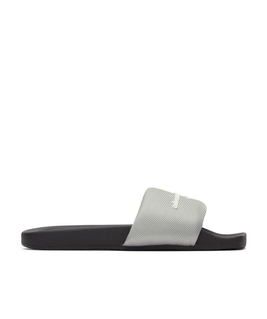 Shop Alexander Wang Logo-print Slider Sandals In Black