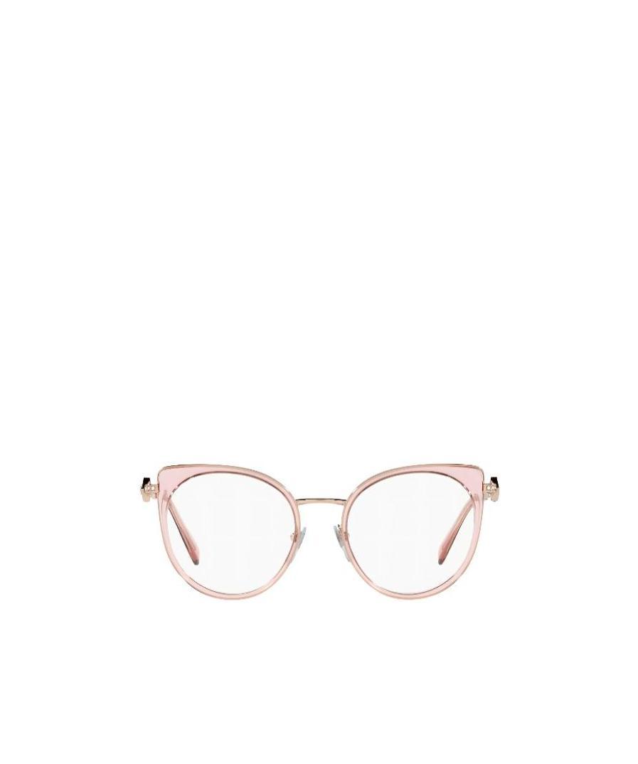 Bvlgari Bulgari Cat-eye Frame Glasses In White