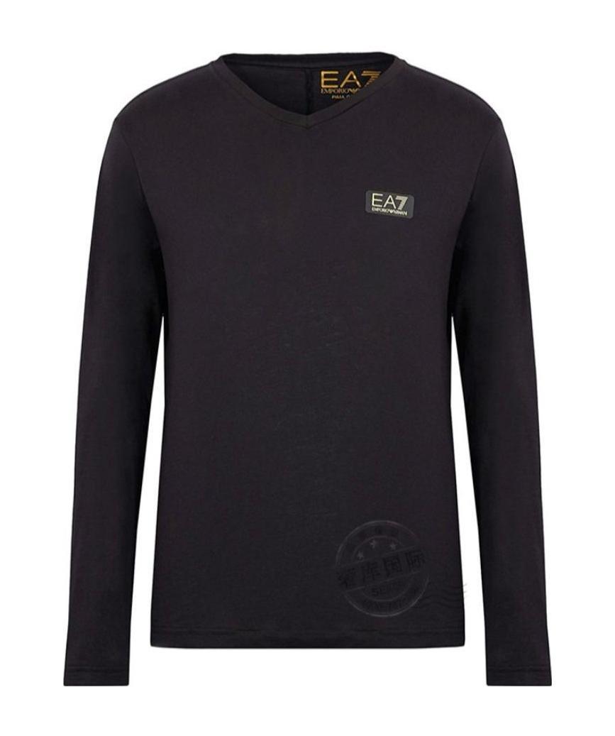 Ea7 Logo T-shirt In Black