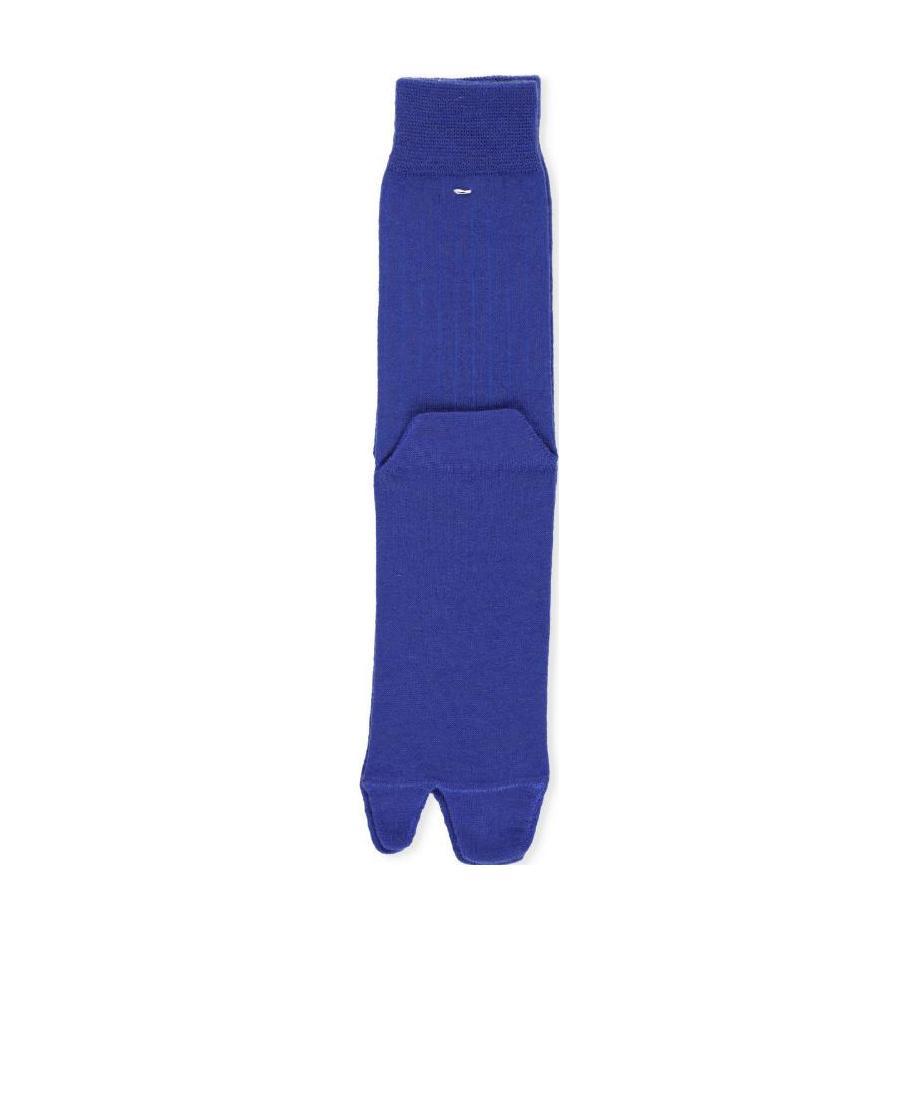 Maison Margiela Tabi Wool-blend Socks In Blue