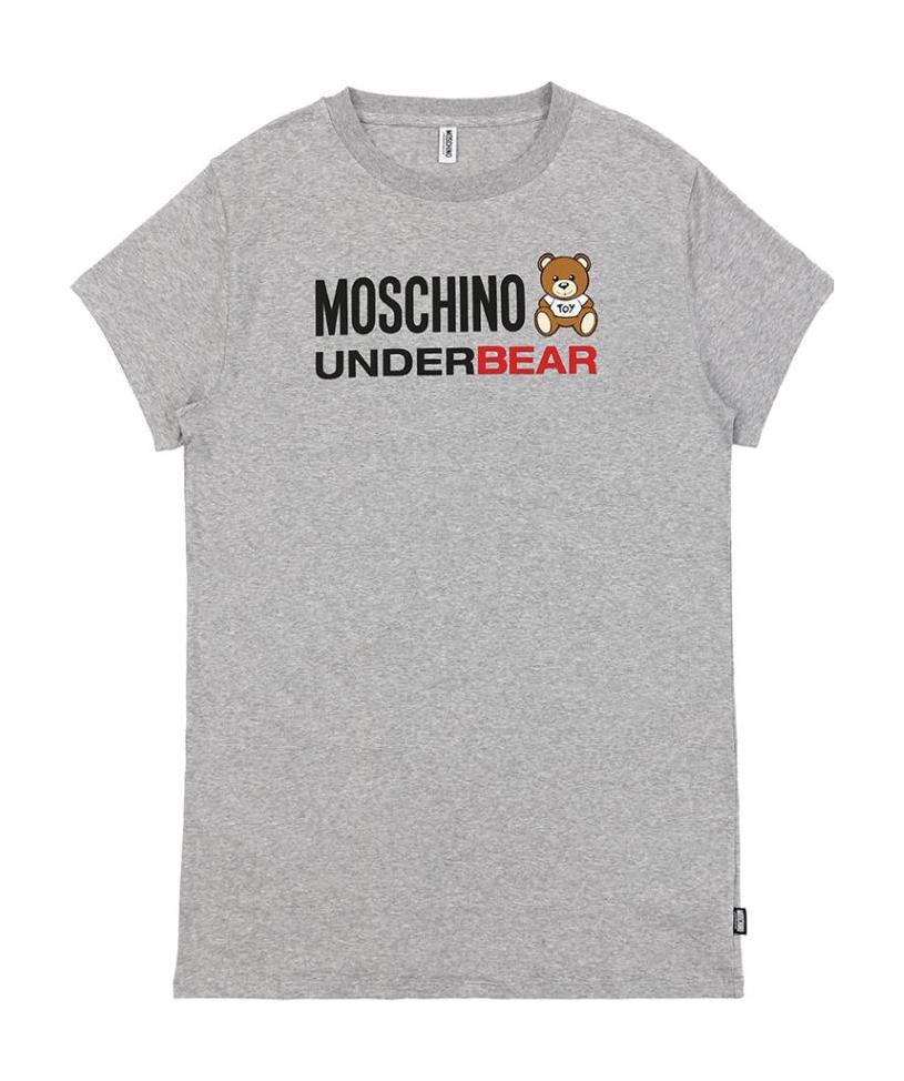 Moschino Logo Printed Leisure T-shirt In Gray