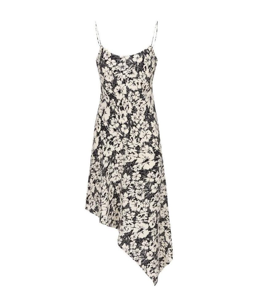 Celine Mulberry Silk Asymmetrical Suspender Dress