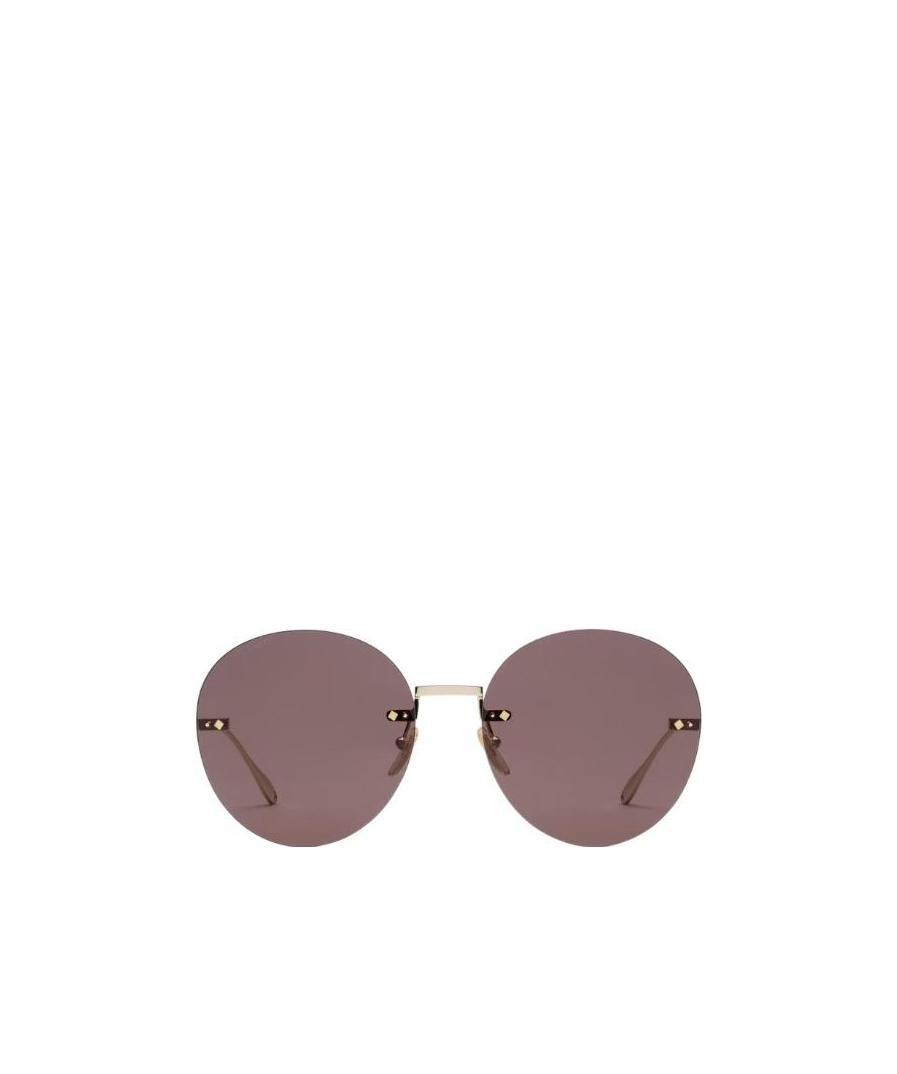 Gucci Frameless Round Sunglasses In Brown