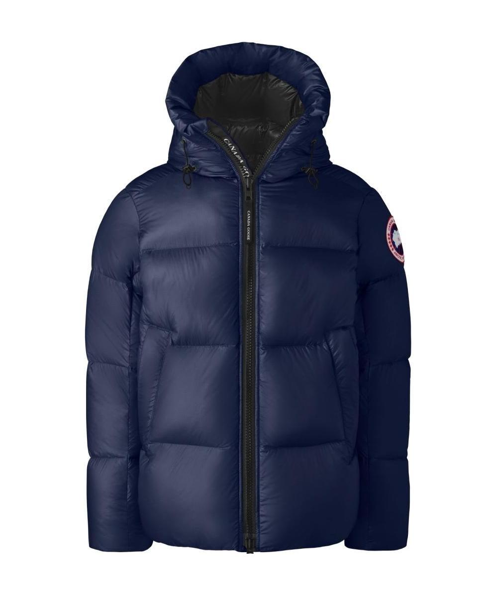 Shop Canada Goose Crofton Logo-patch Padded Jacket In Blue