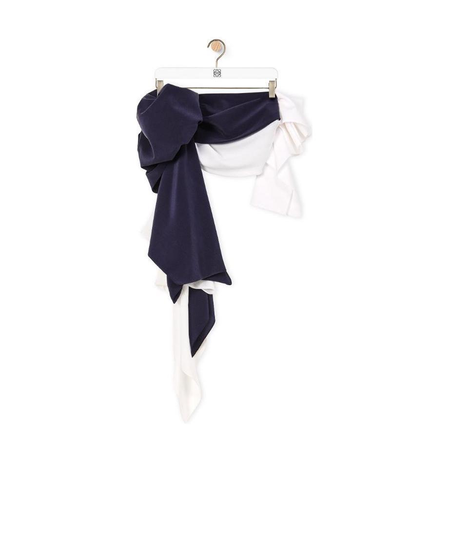 Loewe Peplum Draped Belt In Silk In Black
