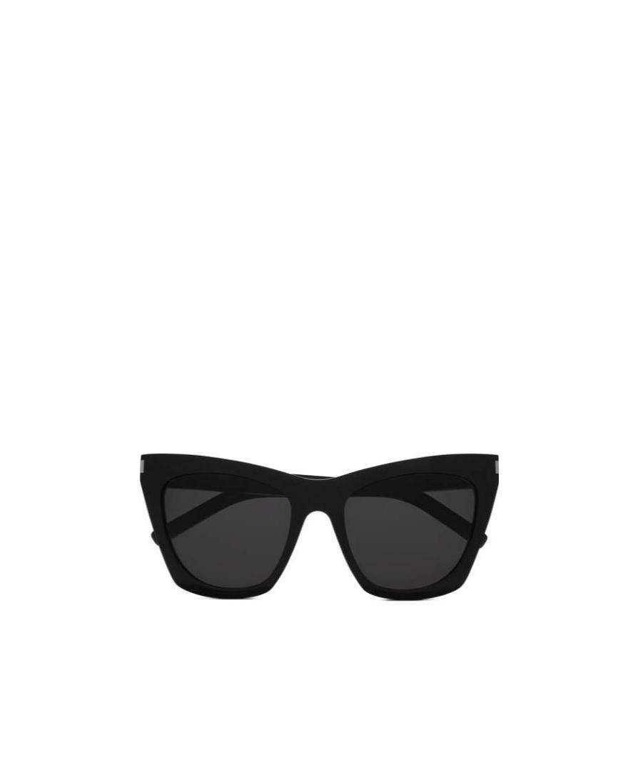 Saint Laurent Ysl Rectangle Acetate Sunglasses In Black
