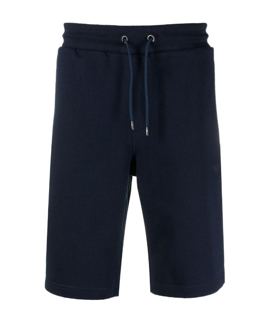 Emporio Armani Drawstring-waist Shorts In Black