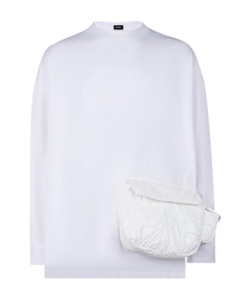 We11 Done White Oversized Cargo Pocket T-shirt In White