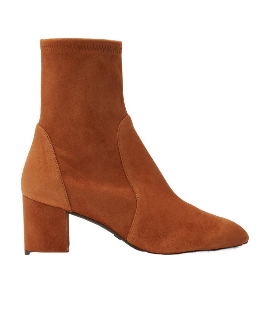 Stuart Weitzman Suede Leather And Ankle Boots In Brown