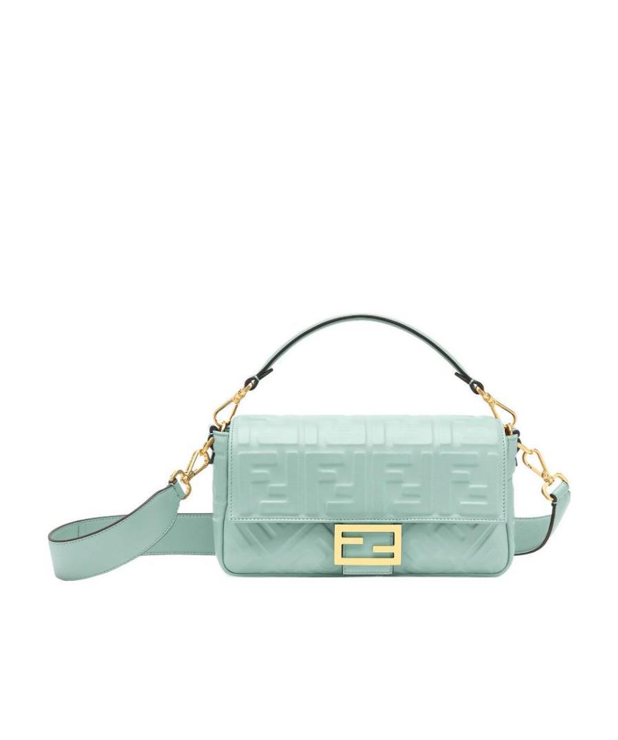 Shop Fendi Mint Green Nappa Leather Bag