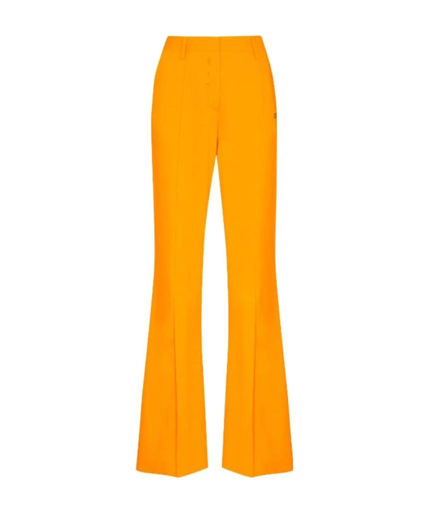 Off-white Front Slit Tailored Trousers In Orange