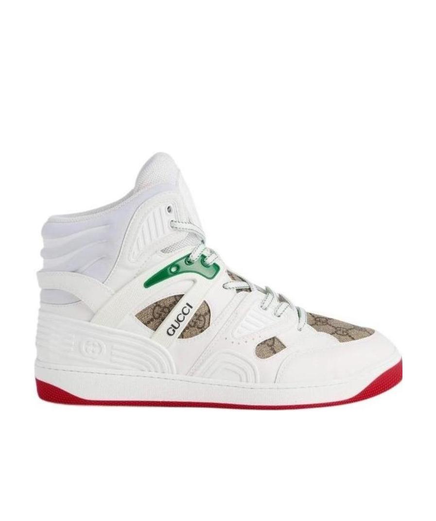 Gucci Basket Gg Supreme Canvas High-top Sneaker In White