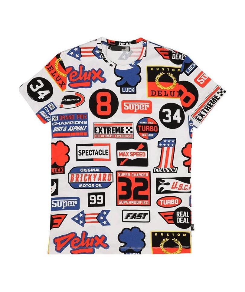 Moschino Printed Short-sleeved T-shirt In White