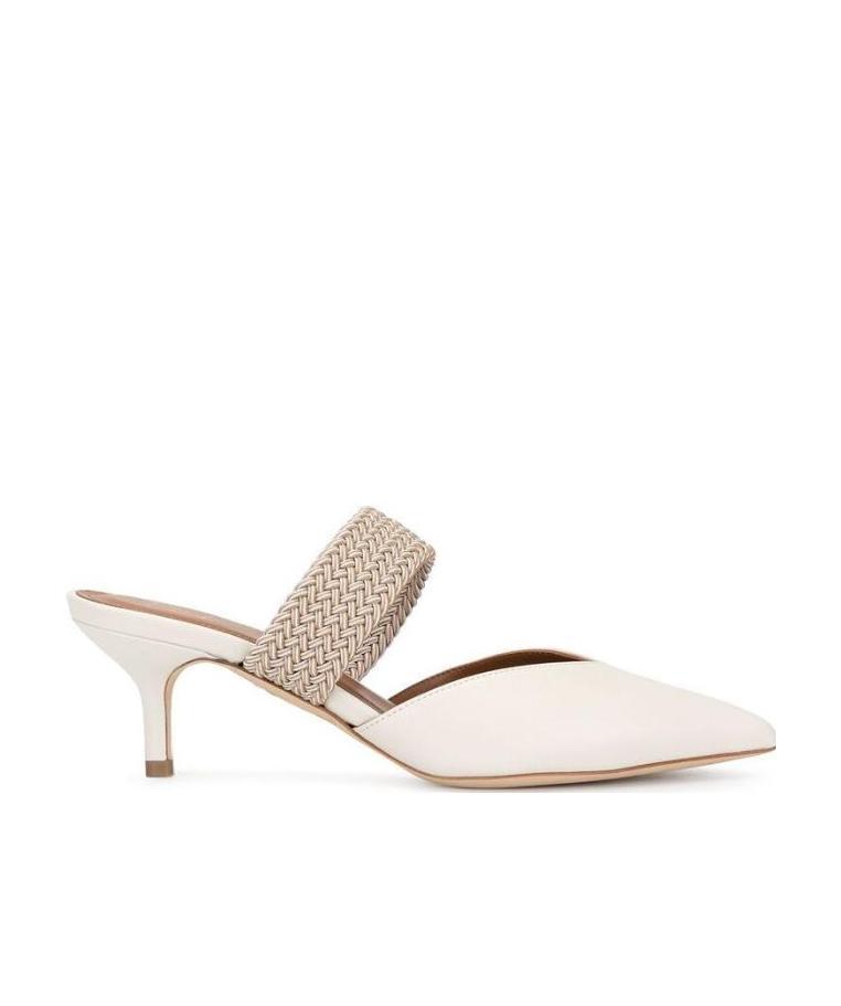 Malone Souliers Pointed Low-heeled Muller Shoes In White