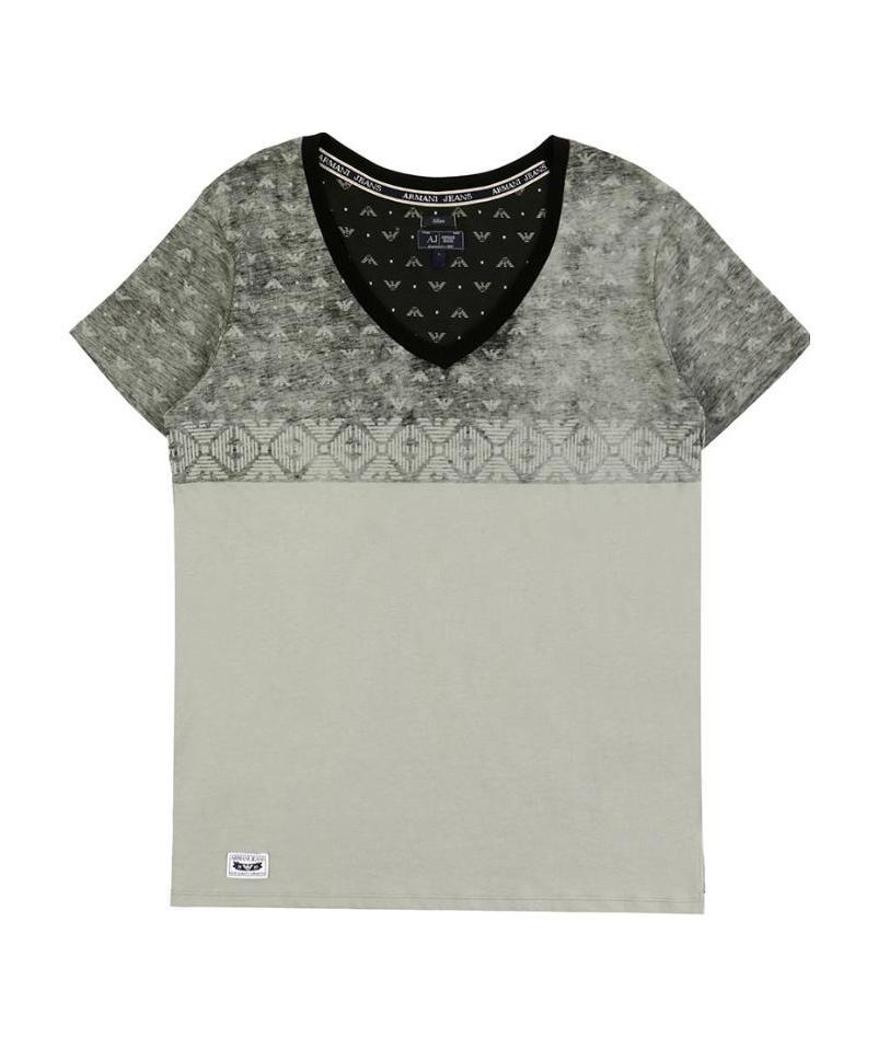 ARMANI JEANS V-COLLAR SHORT-SLEEVED T-SHIRT