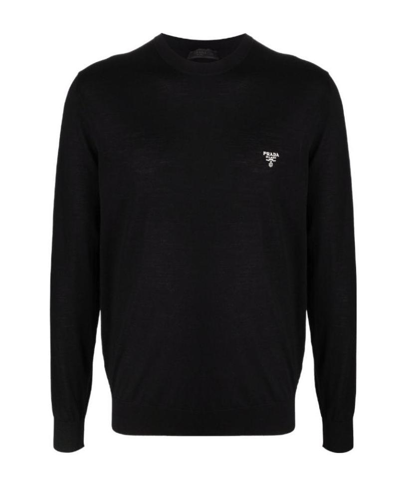 Prada Sweatshirt Aus Technischer Baumwolle In Black