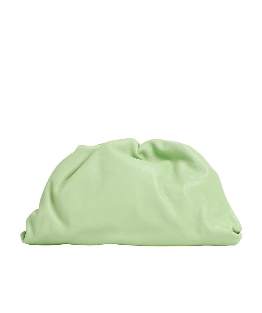 Bottega Veneta The Pouch Clutch Bag In Green