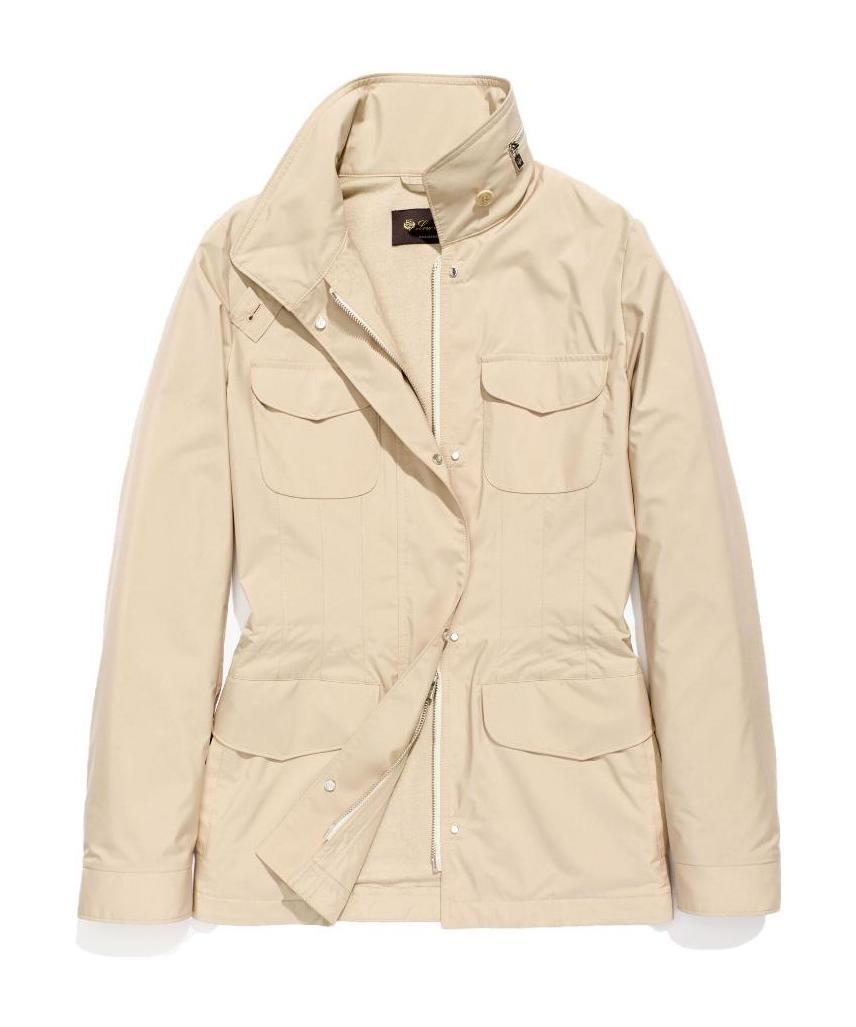 Loro Piana Logo Casual Jacket In Nude