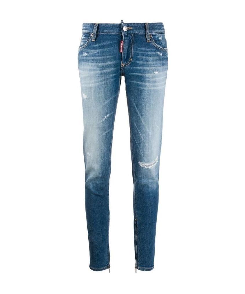 Dsquared2 Jeans Medium Waist Skinny Jeans In Blue