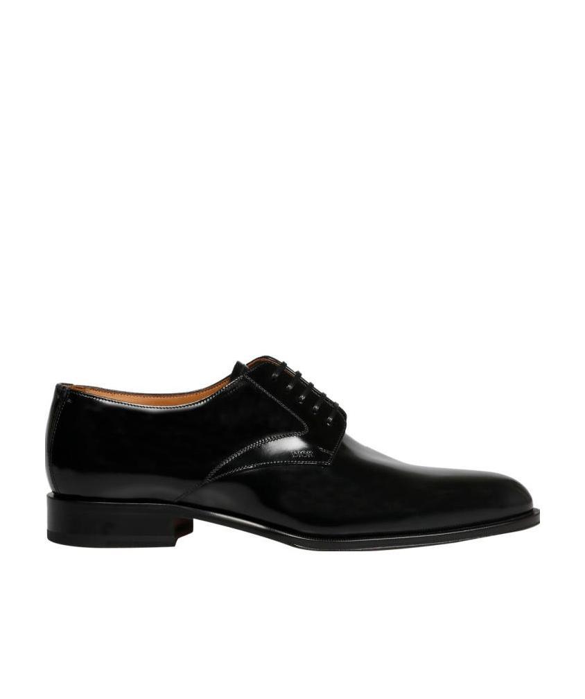 Dior Black Laced Derby Shoes In Black