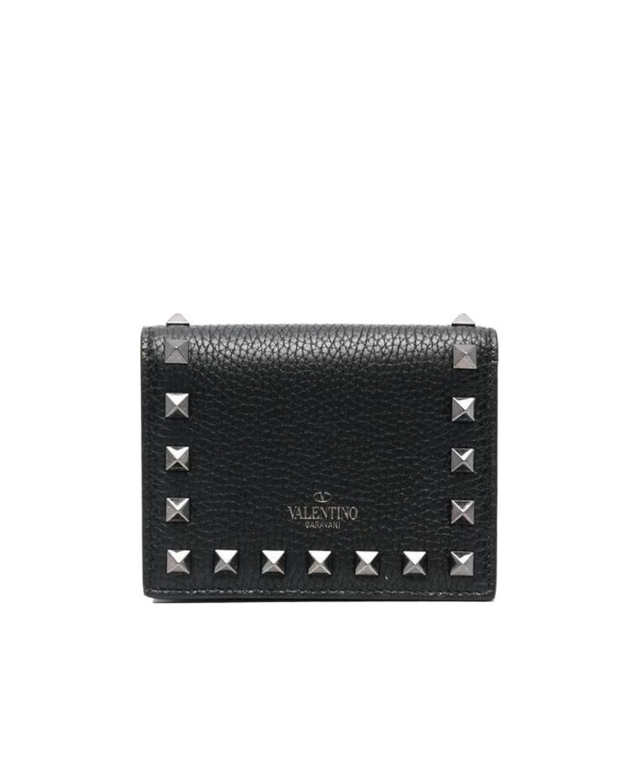 Valentino Rockstud Wallet In Black